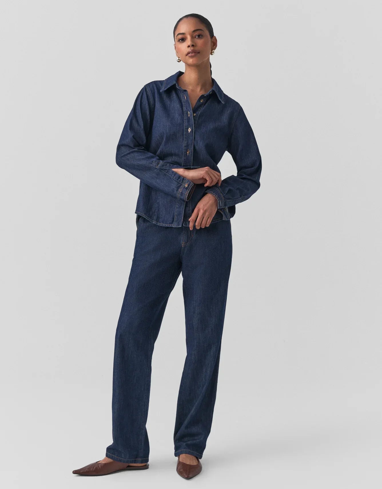 Camisa vaquera con pinzas
