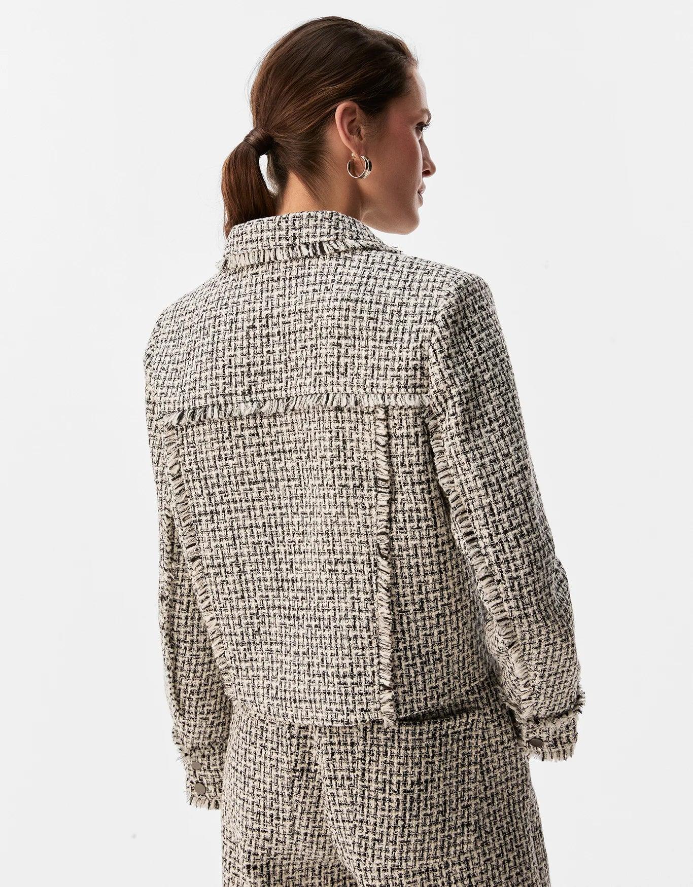 Chaqueta recta de tweed
