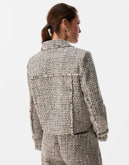 Chaqueta recta de tweed